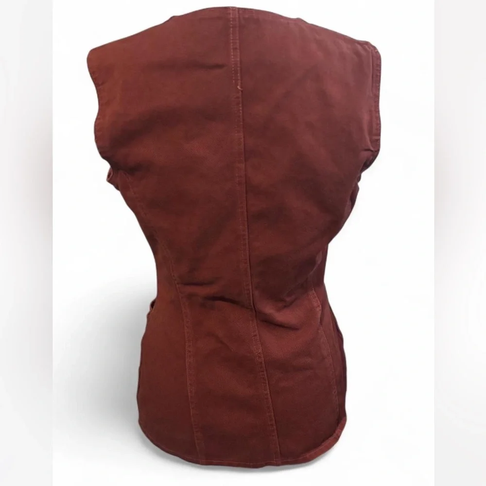 Rust Red Button-Up Vest - Picture 5 of 8